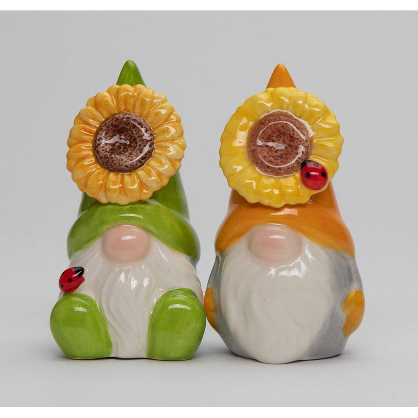 Ceramic Sunflower Gnome Salt and Pepper ShakersCottagecoreHome DcorKitchen Dcor, Image 2