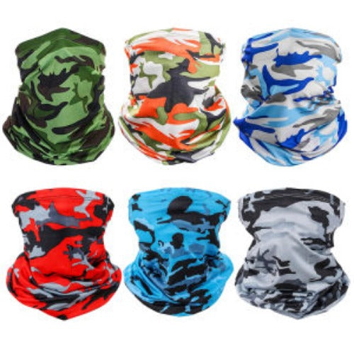 6Pcs Summer Neck Gaiter UV Sunscreen Protection Face Mask Scarf Breathable Cooling Shield Coverings Image 1