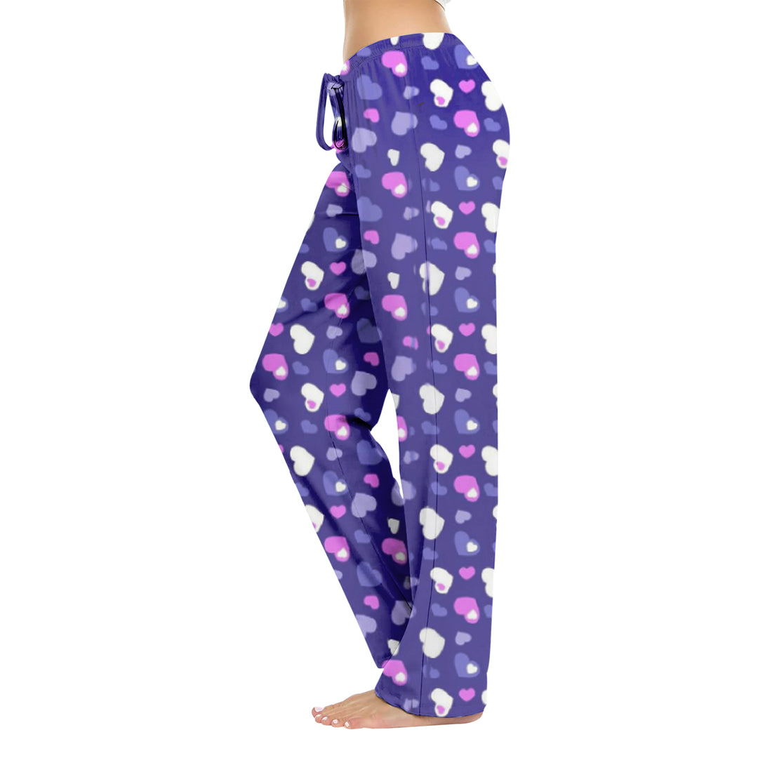 2-Pack Womens Printed Summer Pajama Bottoms Stretchy Comfortable Trousers with Drawstring for Yoga and Casual Wear Image 6