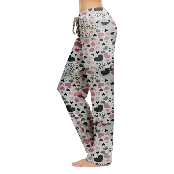 2-Pack Womens Printed Summer Pajama Bottoms Stretchy Comfortable Trousers with Drawstring for Yoga and Casual Wear Image 11