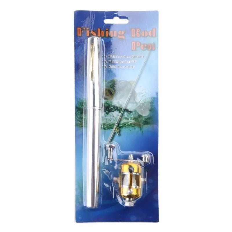 (2 Pack) Mini Fishing Rod Pen and Reel Combo38" Telescopic Portable Aluminum Alloy Fishing RodAssorted Colors Image 11