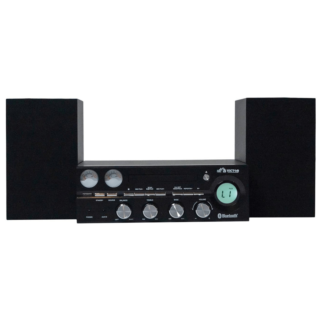 Victor Milwaukee 50W Desktop CD Stereo System w BluetoothCD Player and FM Radio Image 4
