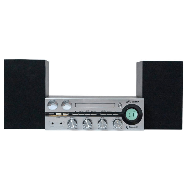 Victor Milwaukee 50W Desktop CD Stereo System w BluetoothCD Player and FM Radio Image 11