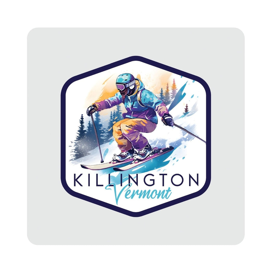 Killington Vermont Design A Souvenir 4x4-Inch Coaster Acrylic 4 Pack Image 1