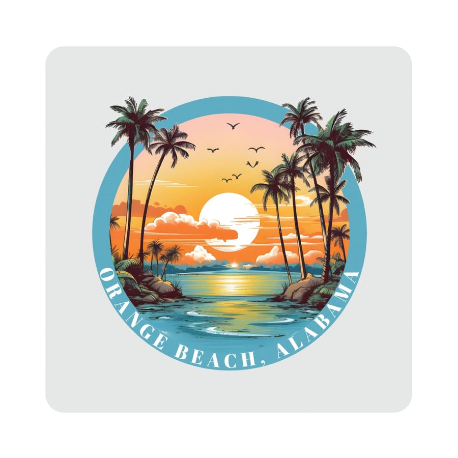 Orange Beach Alabama Design B Souvenir 4x4-Inch Coaster Acrylic 4 Pack Image 1