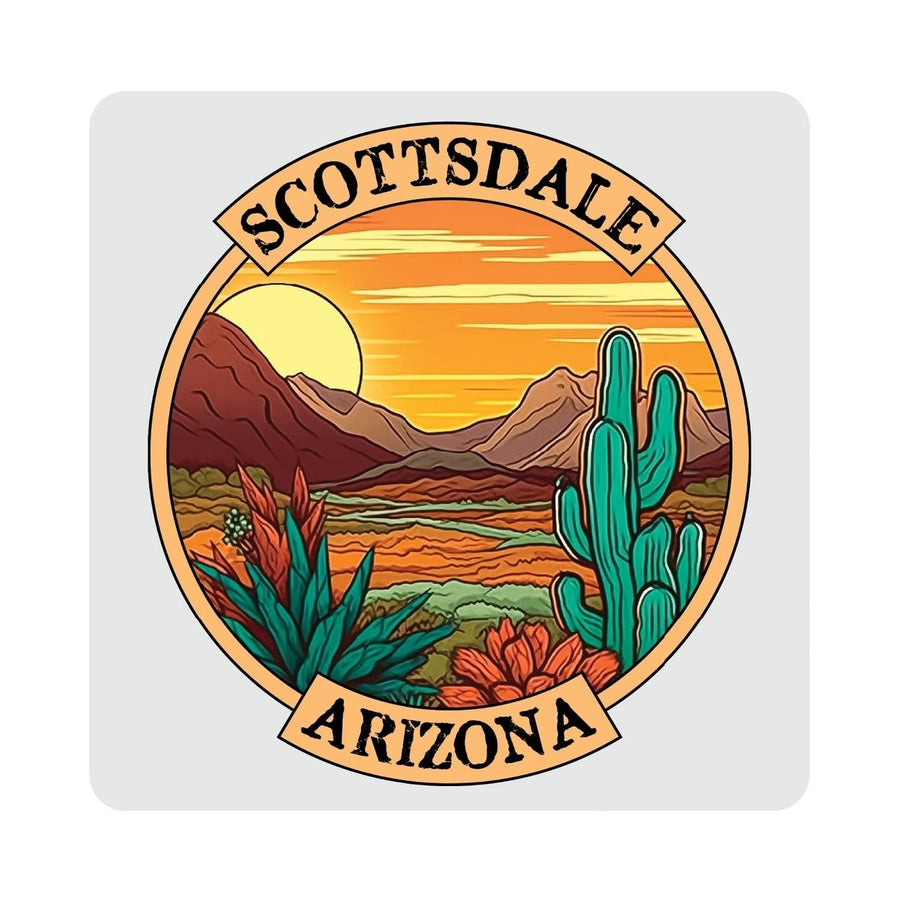 Scottsdale Arizona Design A Souvenir 4x4-Inch Coaster Acrylic 4 Pack Image 1