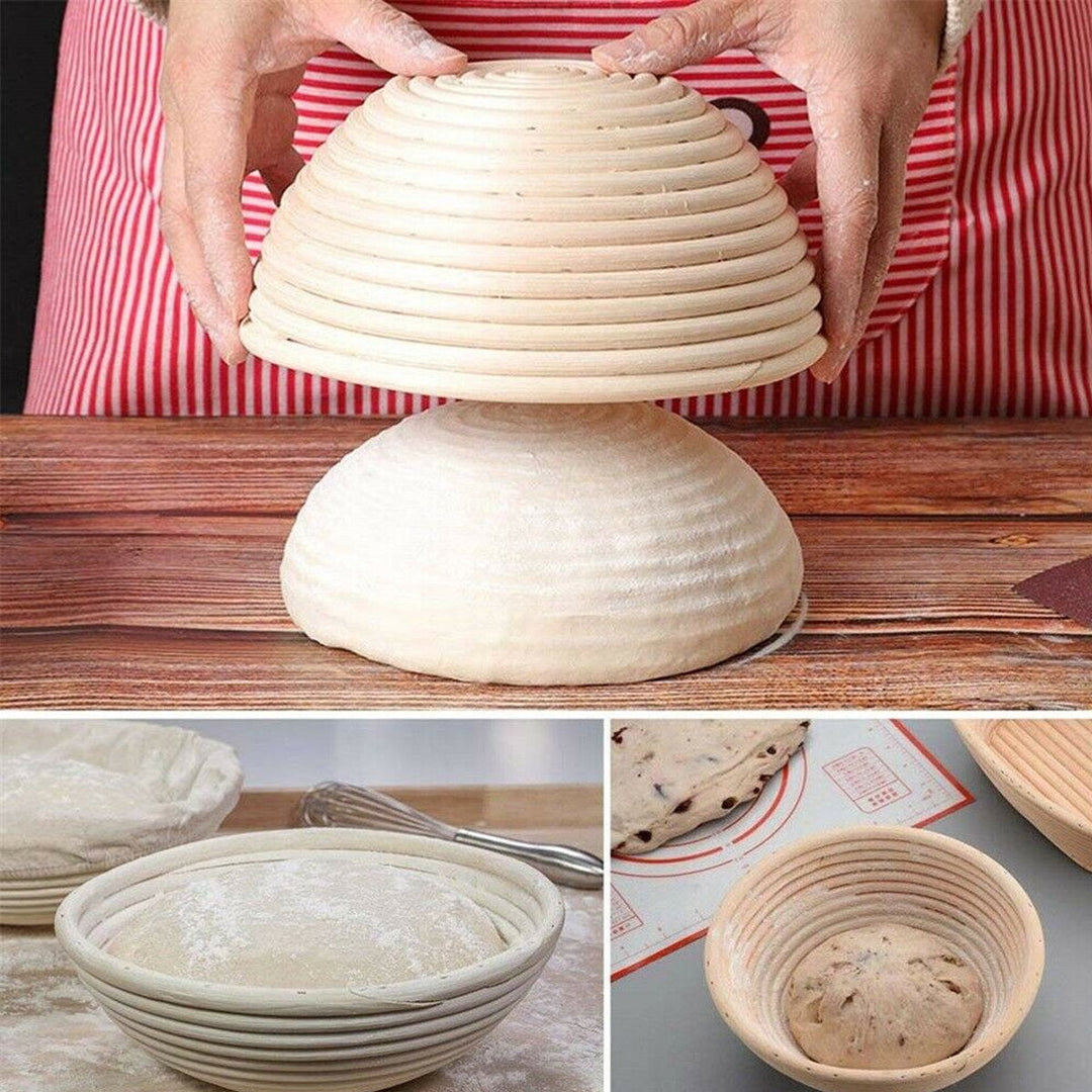 25cm Round Bread Proofing Basket Sourdough Proving Banneton Beginner Baking Tool Image 4