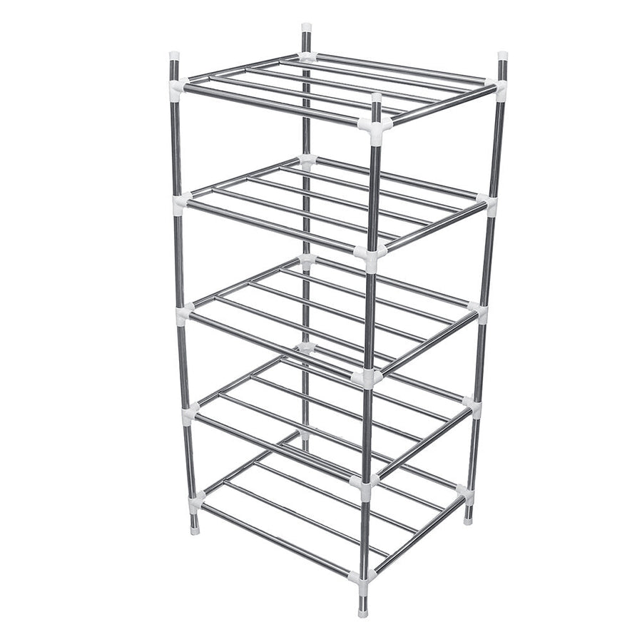 201 Stainless Steel 5 layers Landing Storage Rack for Home Kitchen Shelf Arrangement Tool Image 1
