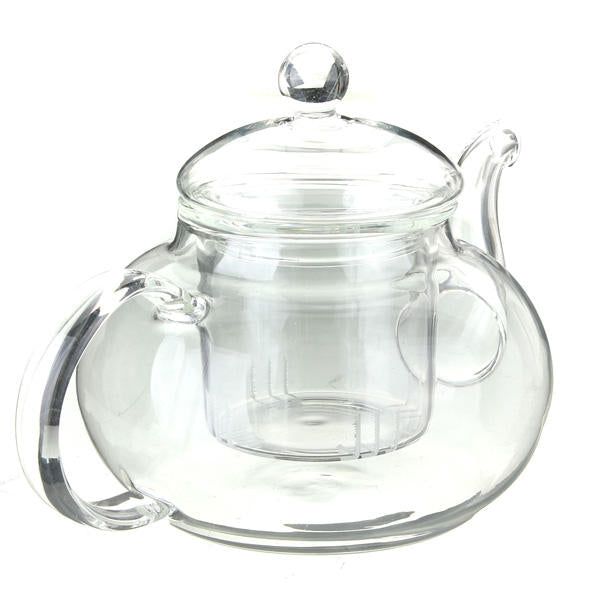 350ML-1000ML Heat Resistant Glass Teapot With Infuser Coffee Tea Leaf Image 1