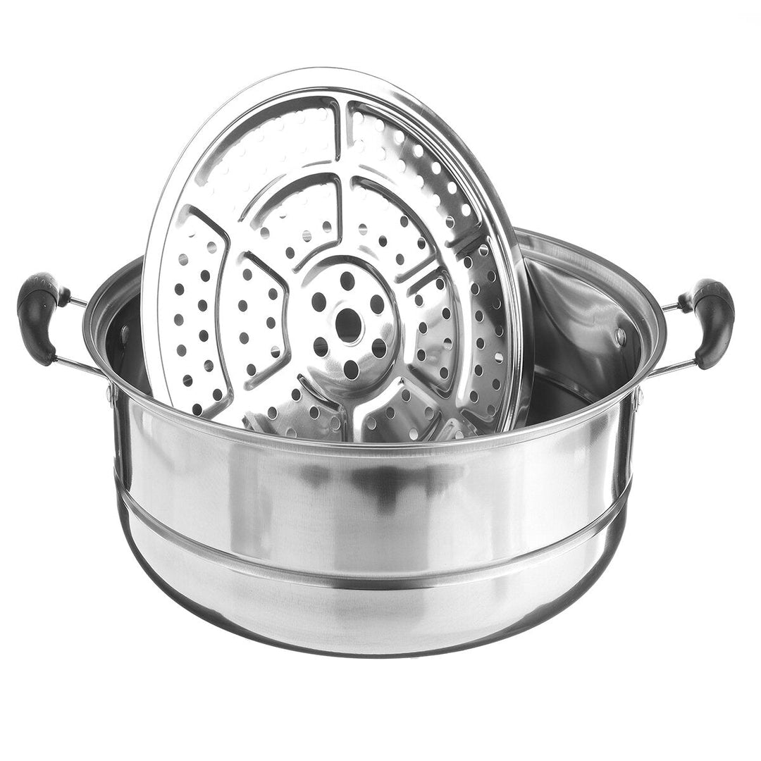 3 Tier Stainless Steel Pot Steamer Steam Cooking Cooker Cookware Hot Pot Kitchen Cooking Tools Image 4