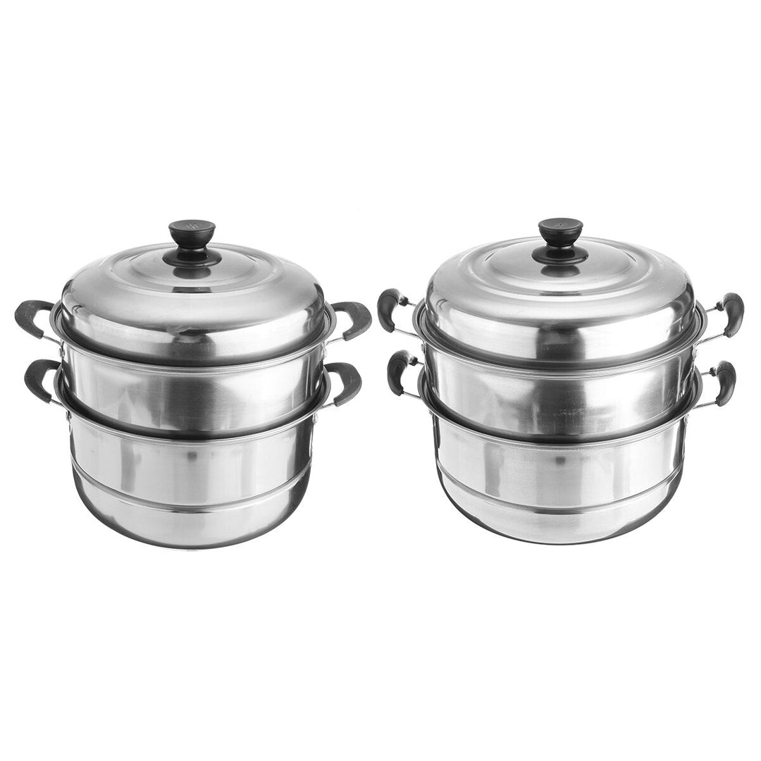 3 Tier Stainless Steel Pot Steamer Steam Cooking Cooker Cookware Hot Pot Kitchen Cooking Tools Image 11