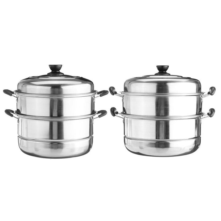 3 Tier Stainless Steel Pot Steamer Steam Cooking Cooker Cookware Hot Pot Kitchen Cooking Tools Image 12