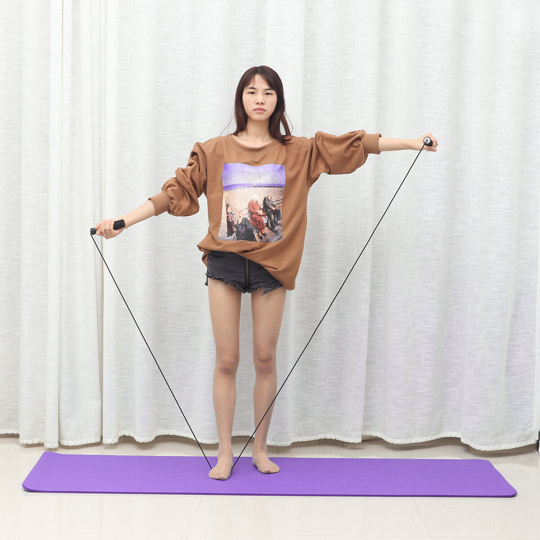 4PCS Yoga Beginner Kit Set Anti-skid Pilates Ball + Jump Rope + Resistance Band + Yoga Mats Home Fitness Tools Image 7