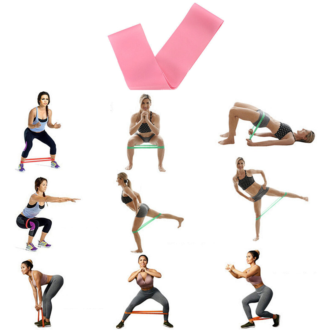5 Pcs Mix Resistance Bands Pilates Ring Elastic Band Fitness Yoga Exercise Tools Image 9