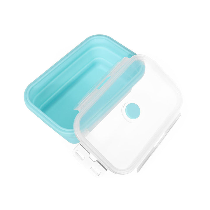 4 Pcs Set Folding Containers Silicone Food Storage Microwave Fridge Lunch Box Image 6