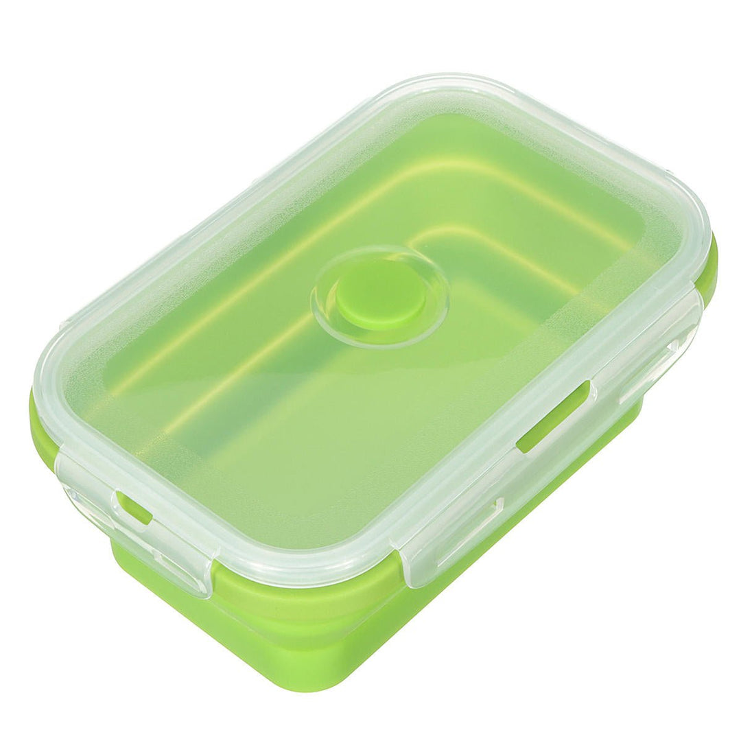 4 Pcs Set Folding Containers Silicone Food Storage Microwave Fridge Lunch Box Image 11