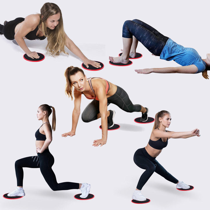 3pcs Fitness Core Sliders Pad Resistance Bands Set Anti-slip Gliding Slider Sport Fitness Yoga Mats Image 6