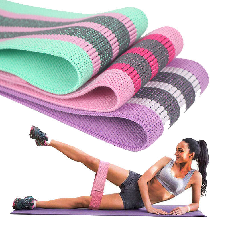 3Pcs/Set Resistance Bands Loops w/ Storage Bag Home Workout Fitness Elastic Ring Yoga Pull Rope Image 1