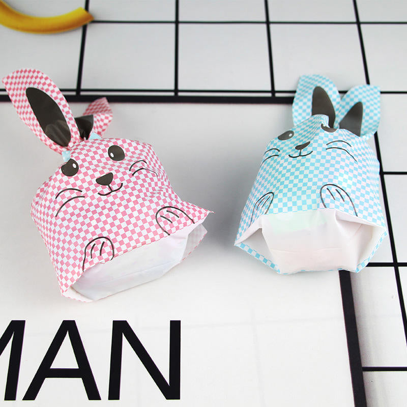 50Pcs/Lot Cute Rabbit Design Creative Sugar Dessert Bags Baking Self-adhesive Plastic Packing Bag Image 2