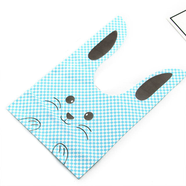 50Pcs/Lot Cute Rabbit Design Creative Sugar Dessert Bags Baking Self-adhesive Plastic Packing Bag Image 4
