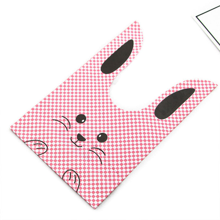 50Pcs/Lot Cute Rabbit Design Creative Sugar Dessert Bags Baking Self-adhesive Plastic Packing Bag Image 4