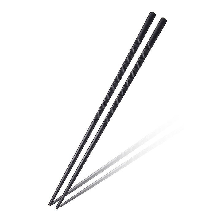 5Pairs (10 PCS) Alloy Non-Slip Reusable Chopsticks Sushi Set Chinese Food Chop Sticks Tableware Image 6