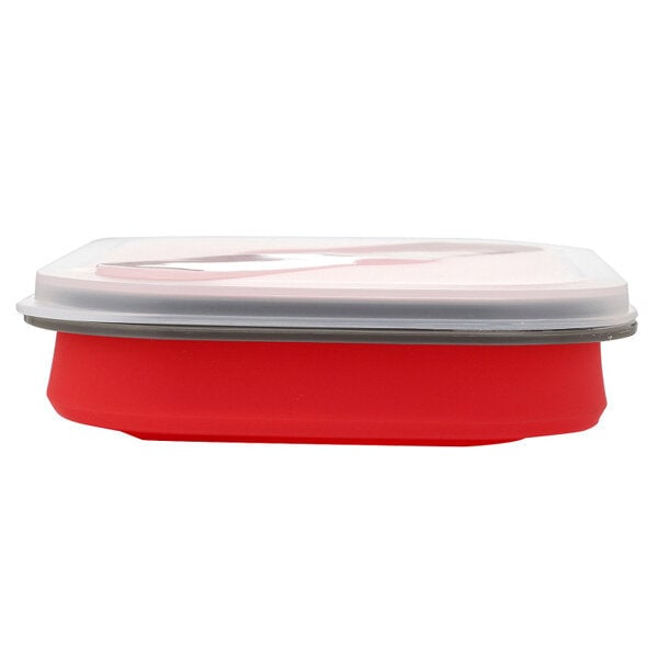 Collapsible Silicone Lunch Box BPA Free Foldable Bento Food Container With Tableware Image 1
