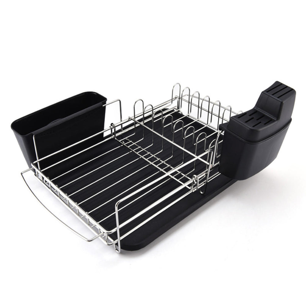Foldable Dish Plate Bowl Rack Drying Drainer Stainless Steel Folding Holder Kitchen Tray Dryer Storage Rack Image 2