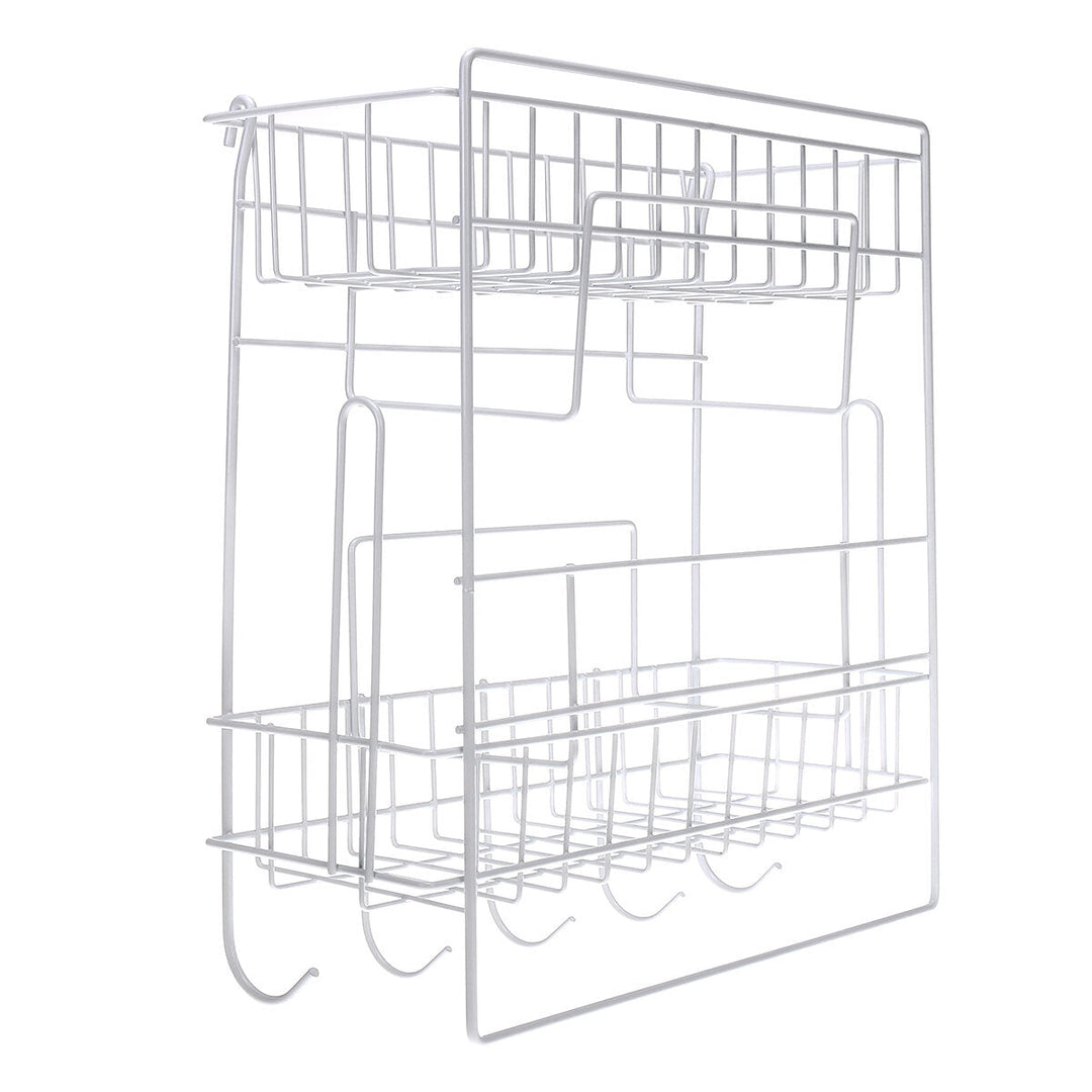Five Tiers Steel Over Sink Dish Drying Rack Storage Multifunctional Arrangement for Kitchen Counter Image 10