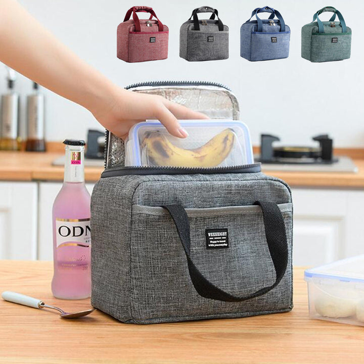 Insulated Lunch Bag Soft Cooler Bag Waterproof Thermal Work School Picnic Bento Storage Carry Case Image 4