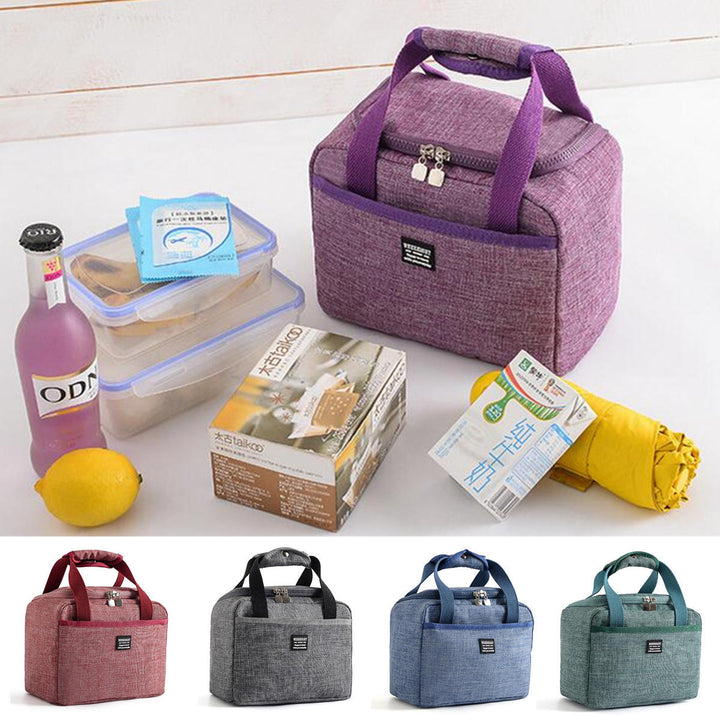 Insulated Lunch Bag Soft Cooler Bag Waterproof Thermal Work School Picnic Bento Storage Carry Case Image 6