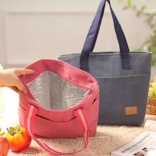 Portable Insulated Cooler Lunch Tote Bag Square Food Picnic Storage Container Image 4