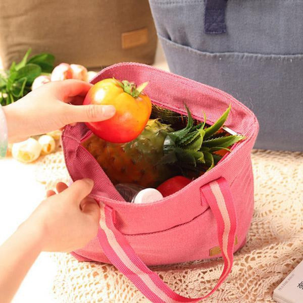 Portable Insulated Cooler Lunch Tote Bag Square Food Picnic Storage Container Image 4