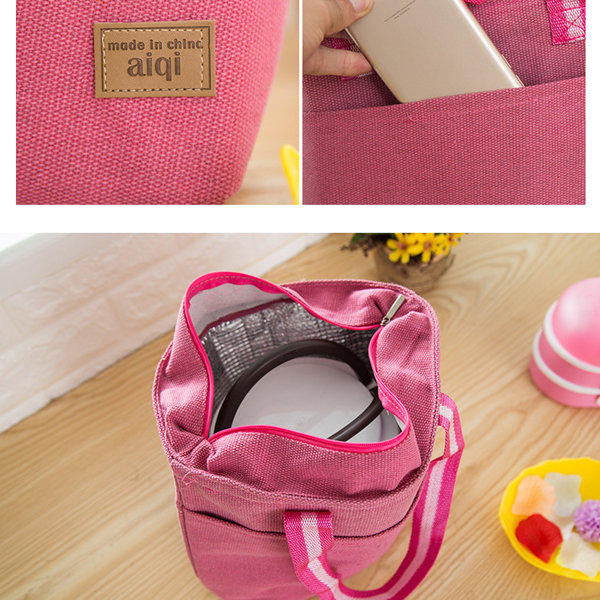 Portable Insulated Cooler Lunch Tote Bag Square Food Picnic Storage Container Image 6