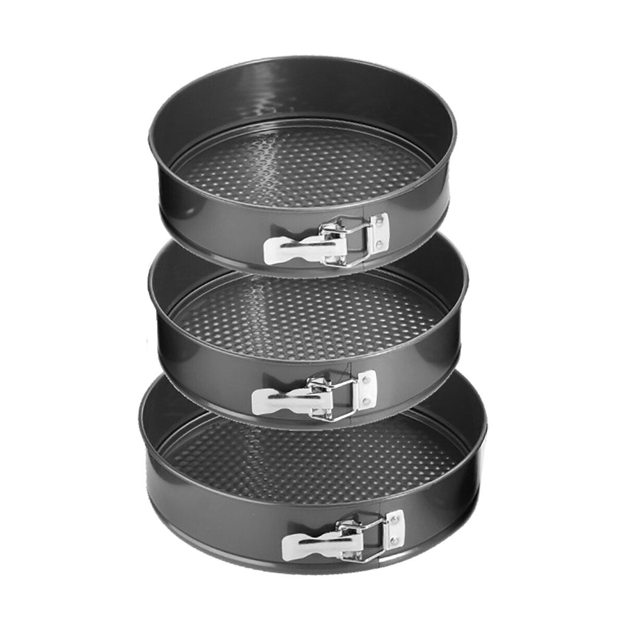 Stainless Steel Non-stick Metal Bake Mould Round Cake Pan Bakeware Molds Removable Bottom Bakeware Set Image 1