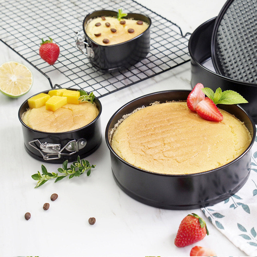 Stainless Steel Non-stick Metal Bake Mould Round Cake Pan Bakeware Molds Removable Bottom Bakeware Set Image 2