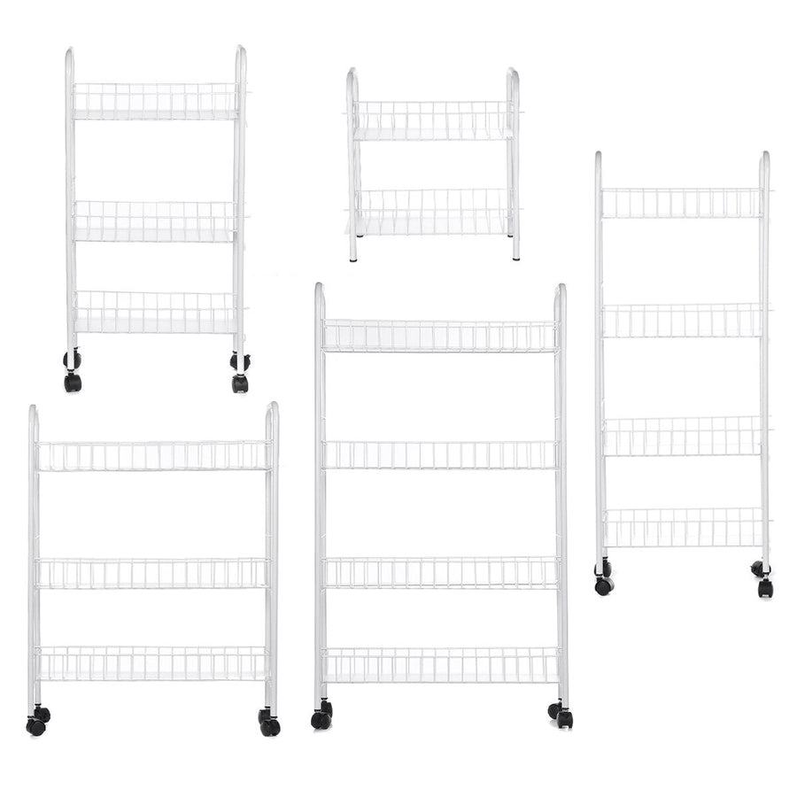Storage Shelf Rack Movable Interspace Storage Racks Refrigerator Space Rack with Roller for Kitchen Organizer Image 1