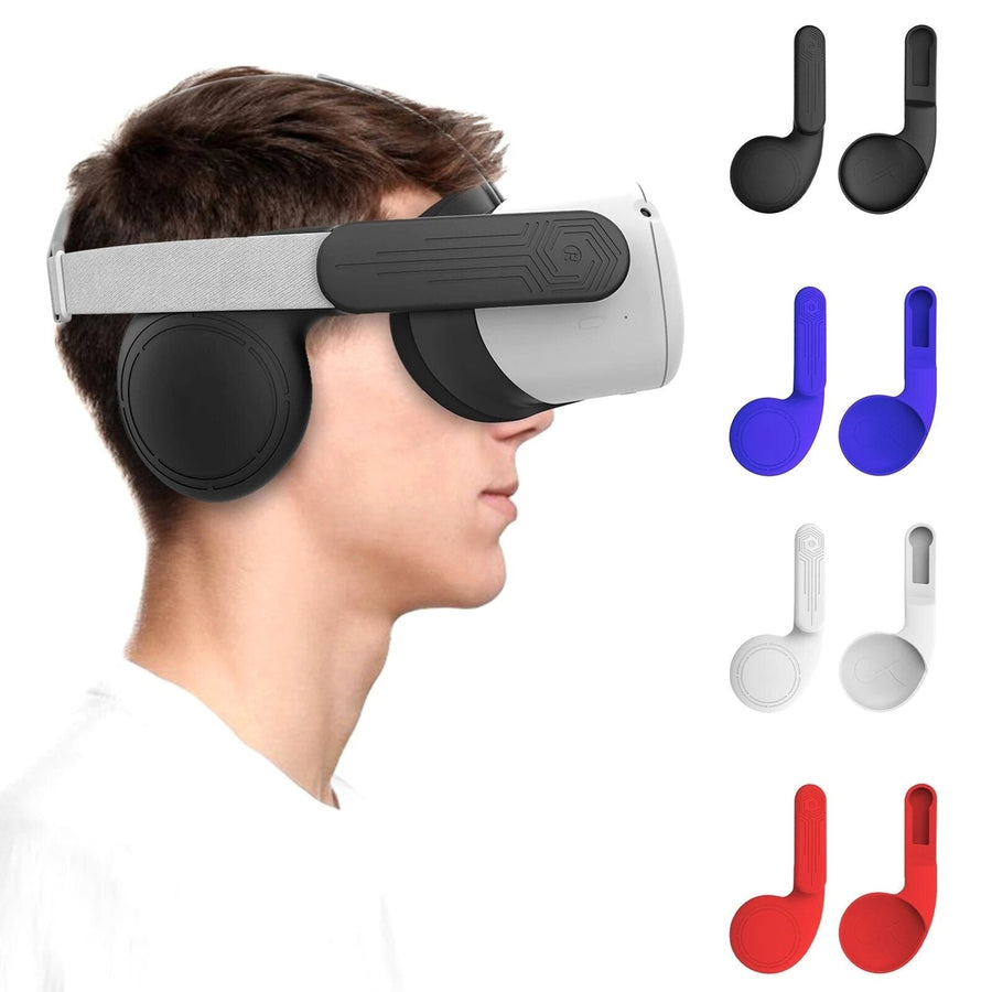 VR Headset Silicone Ear Muffs Noise Reduction Earmuffs Enhancing Sound Solution for Oculus Quest 2 VR Accessories Image 1
