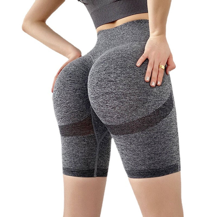 Womens High Waist Yoga Shorts Nylon Spandex Fitness Gym Workout Running Sports Activewear Control Butt Lift Breathable Image 1