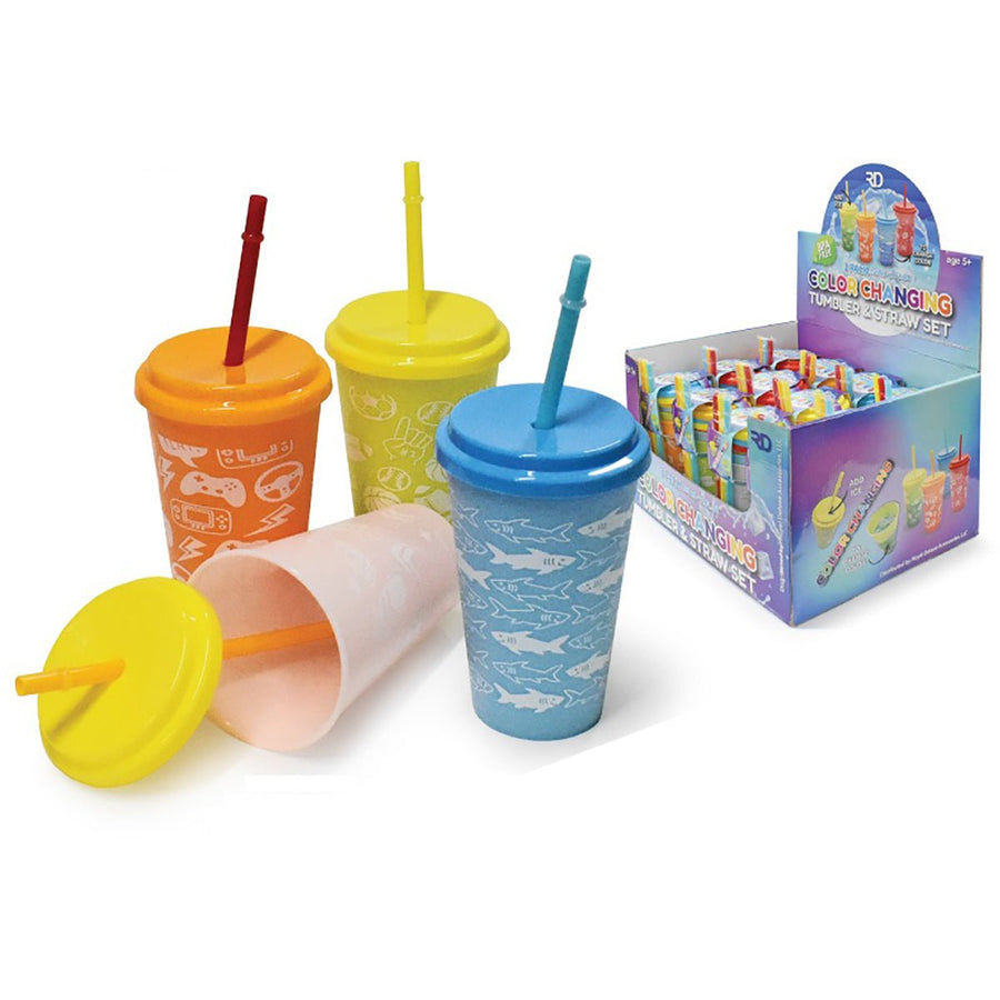 3-Pack Color Changing Tumbler and Straw Set Image 1