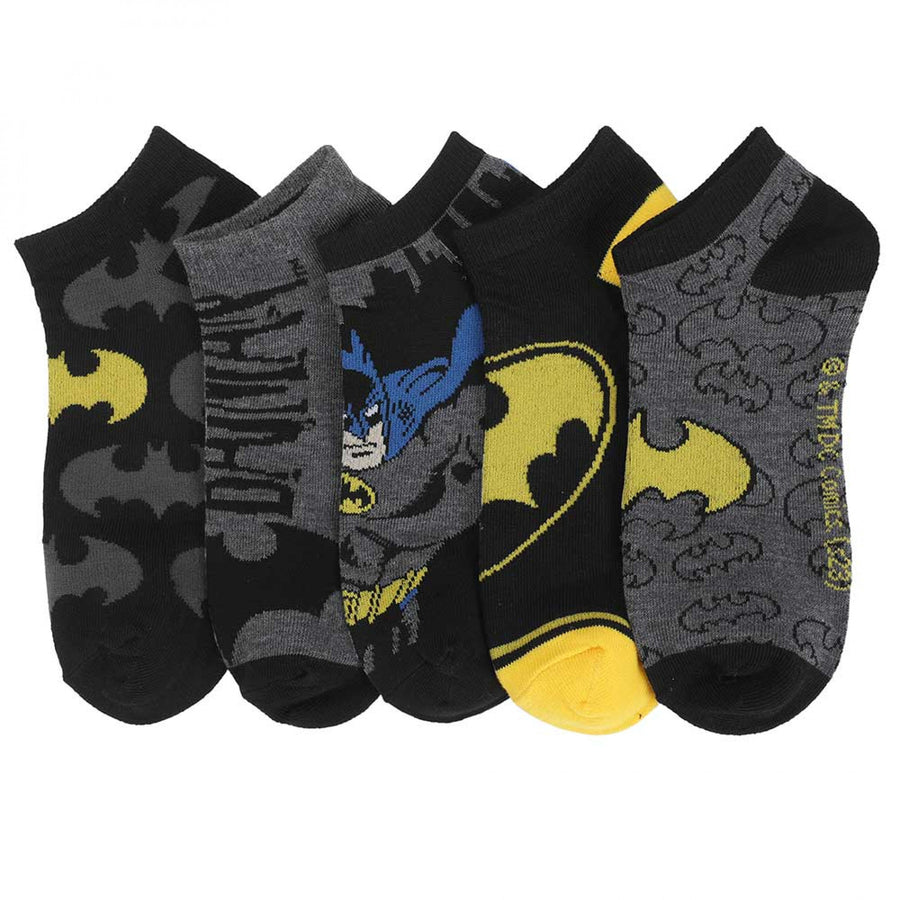 Batman Logos 5-Pair Pack of Ankle Socks Image 1