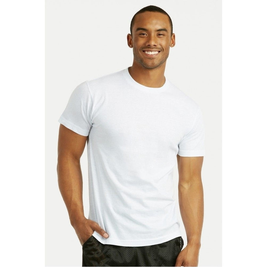3-Pack Mens Spak 100% Cotton White T-Shirt Image 1