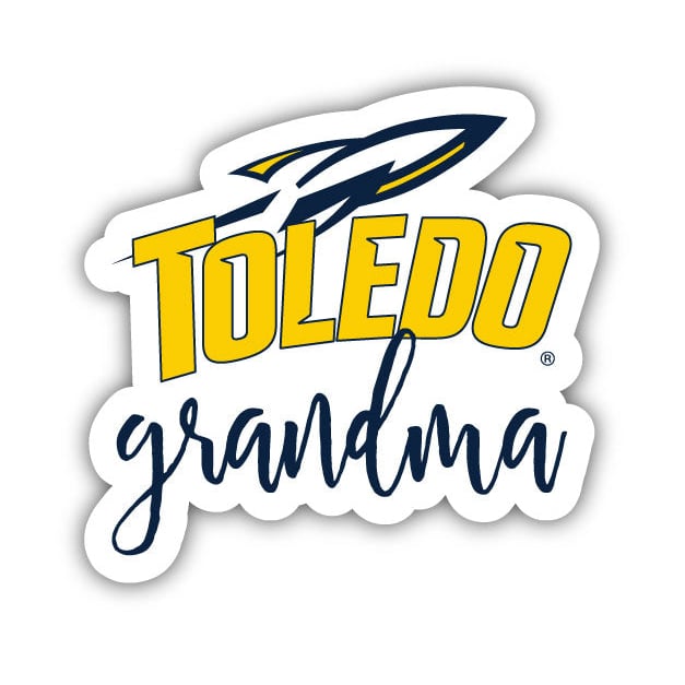 Toledo Rockets Proud Grandma 4-Inch NCAA High-Definition Magnet - Versatile Metallic Surface Adornment Image 1
