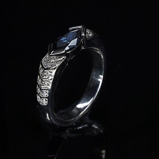Eye of Horus Armor Full of Diamonds Simple Seal Set Zircon Ring Image 7