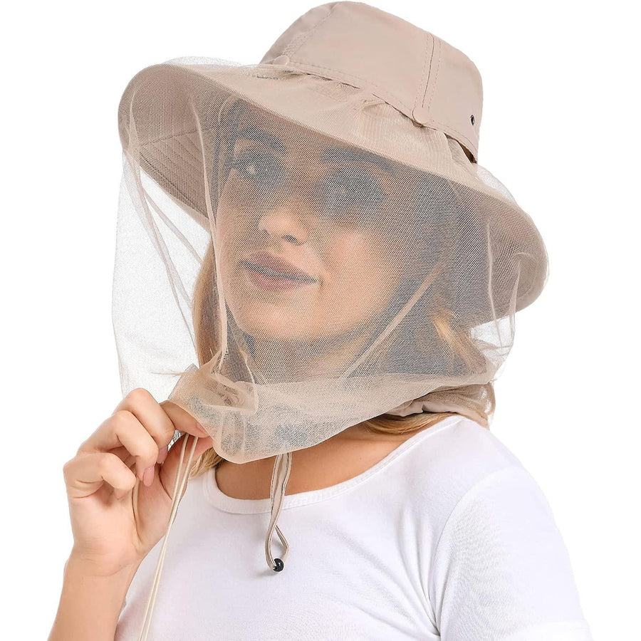 Mosquito Net Hat - Bug Cap UPF 50+ Sun Protection with Hidden Netting Outdoors for Women and Men Image 1