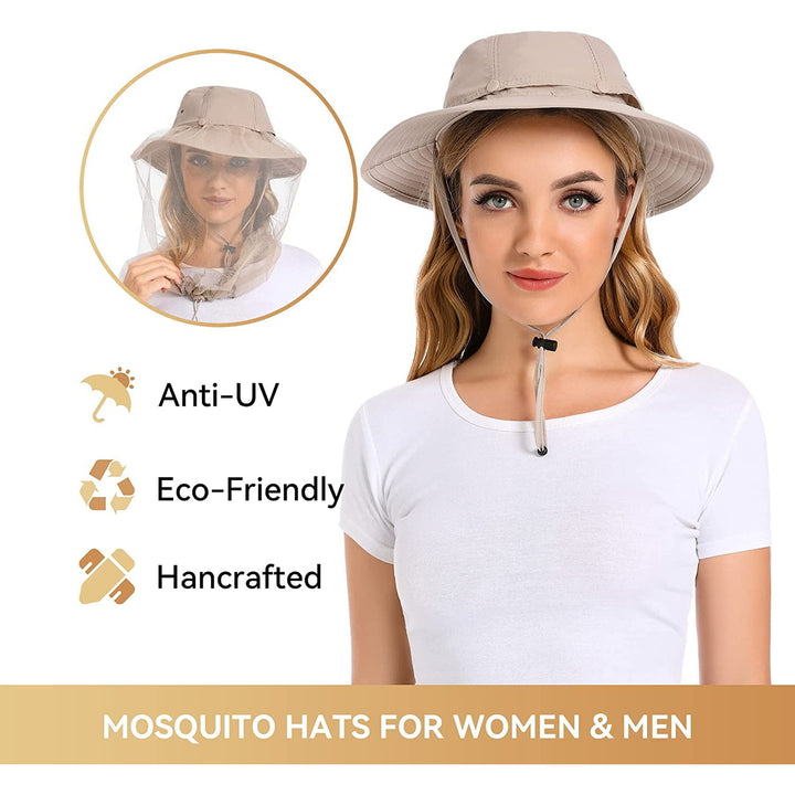 Mosquito Net Hat - Bug Cap UPF 50+ Sun Protection with Hidden Netting Outdoors for Women and Men Image 4