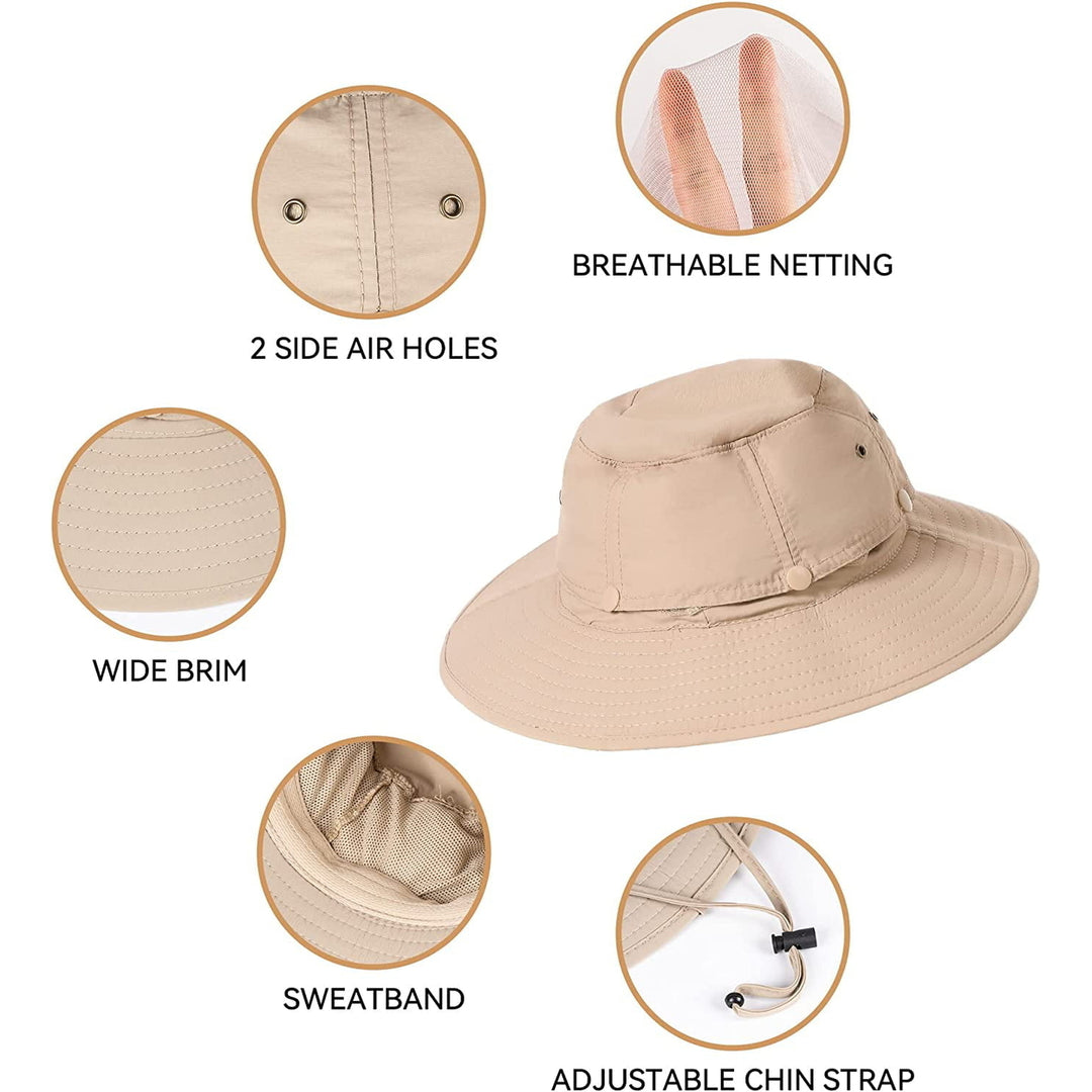 Mosquito Net Hat - Bug Cap UPF 50+ Sun Protection with Hidden Netting Outdoors for Women and Men Image 6