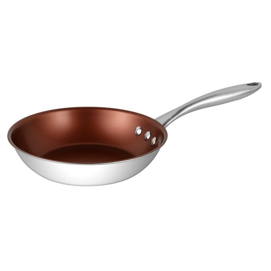 Stainless Steel Pan by Ozeri with ETERNAa 100% PFOA and APEO-Free Non-Stick CoatingBronze Interior Image 1