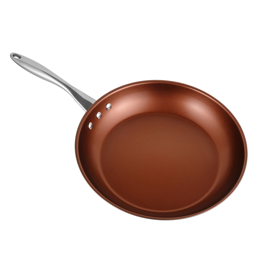 Stainless Steel Pan by Ozeri with ETERNAa 100% PFOA and APEO-Free Non-Stick CoatingBronze Interior Image 7