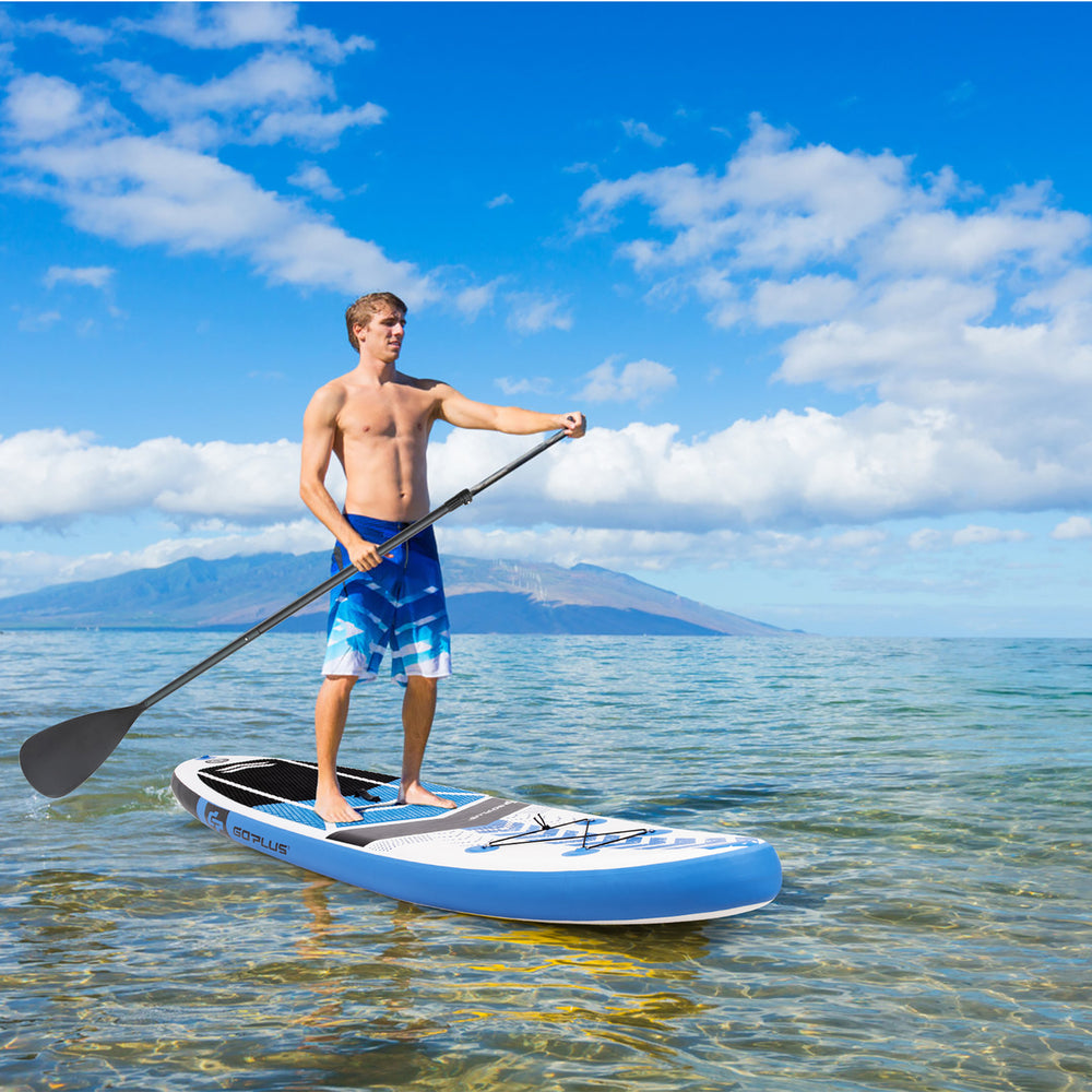105 Inflatable Stand Up Paddle Board SUP with Carrying Bag Aluminum Paddle Image 2